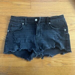 Zara black jean shorts